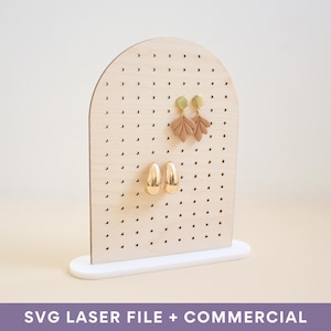 Arch Earring Stand SVG file for laser cutting