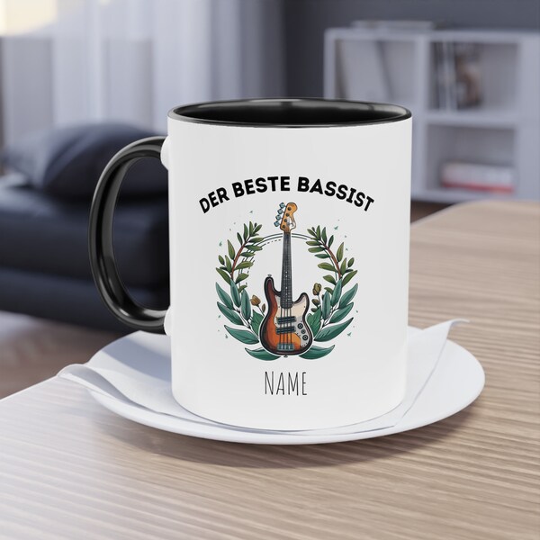 Der Beste Bassist Becher | The Best Bass Player Mug | Bassist Tasse | Personalisiertes Geschenk | Name Kaffeetasse | Geburtstagsgeschenk