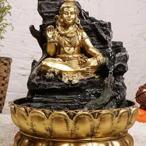 Zen Shiva Waterfall Fountain - Tranquil Home Decor - Etsy