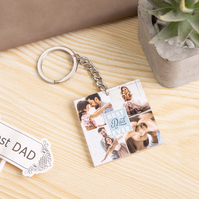 Personalized Photo Keychain for Father's Day - Etsy