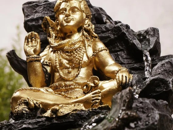 Zen Shiva Waterfall Fountain - Tranquil Home Decor - Etsy