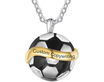 Personalized Football Necklace - Custom Team Name Pendant
