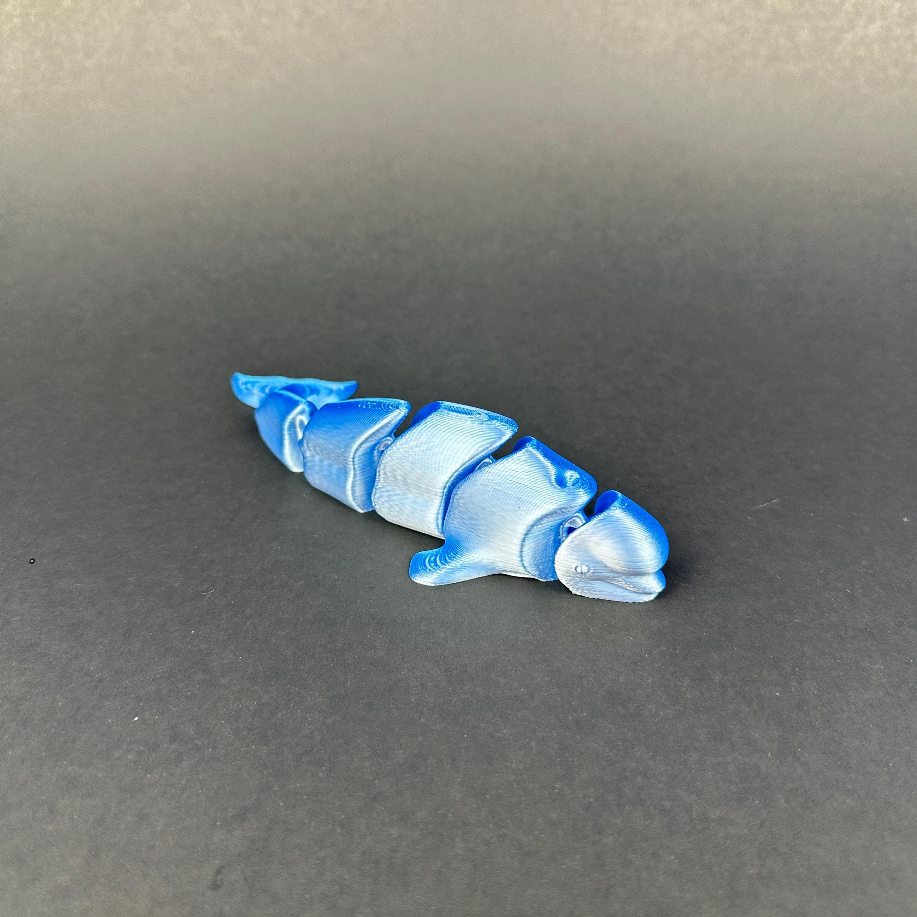 Beluga Whale Figurine – Articulated Ocean Decor | 3D Printed + Optional ...