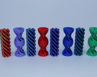 Vortex Kinetic Desk Sculpture – Interactive Decor | 3D Printed Color & Size Options!