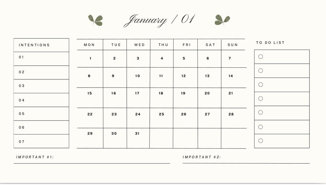 2024 Printable Calendar PDF | Minimalist Design | Monthly Planner ...