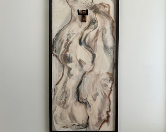 Marble Melody - Guitar Display Wall Art – Abstract Guitar Holder for Acoustic, Electric, Banjo, or Bass Guitar