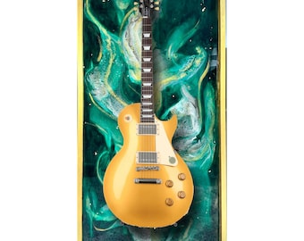 Verdant Symphony - Guitar Display Wall Art – Abstract Guitar Holder for Acoustic, Electric, Banjo, or Bass Guitar