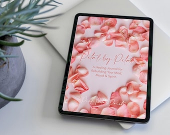 Mental Health Journal | Petal Design, Self-Care Notebook (Digital PDF)
