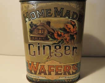 Vintage Daher Ginger Wafer Tin