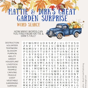 Hattie & Dirk's Garden Word Search Activity (digital Download) - Etsy