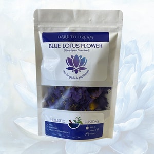 Egyptian Blue Lotus Flower,  Whole & Crushed Flower Blue Lotus, organic, Nymphaea caerulea, multi-use herbs, herbal tea