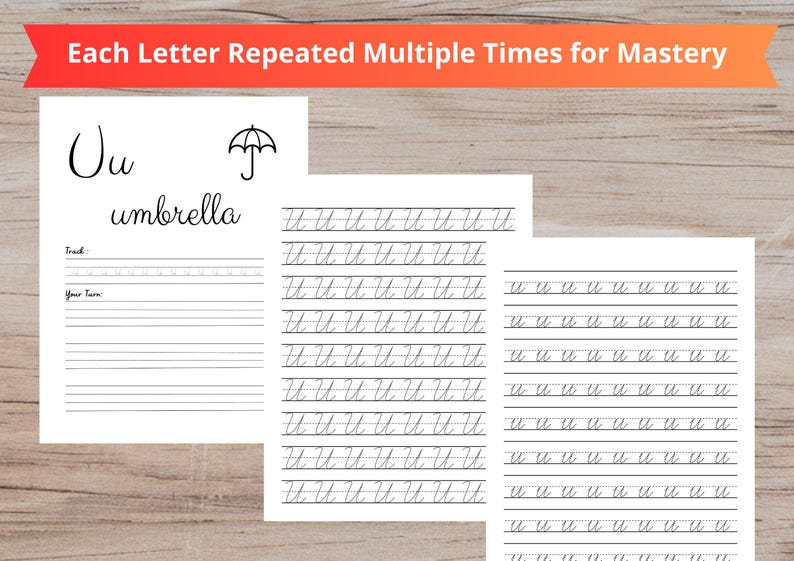 Printable Cursive Worksheets – 81 Pages for Middle School Kids, Cursive ...