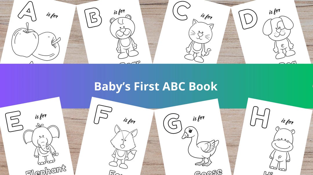 Baby's First ABC Book | ABC Coloring Book | Baby Shower ABC Book | Baby ...