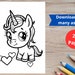 25 Cute Unicorn Coloring Pages for Kids. Unicorn Printables. Printable ...
