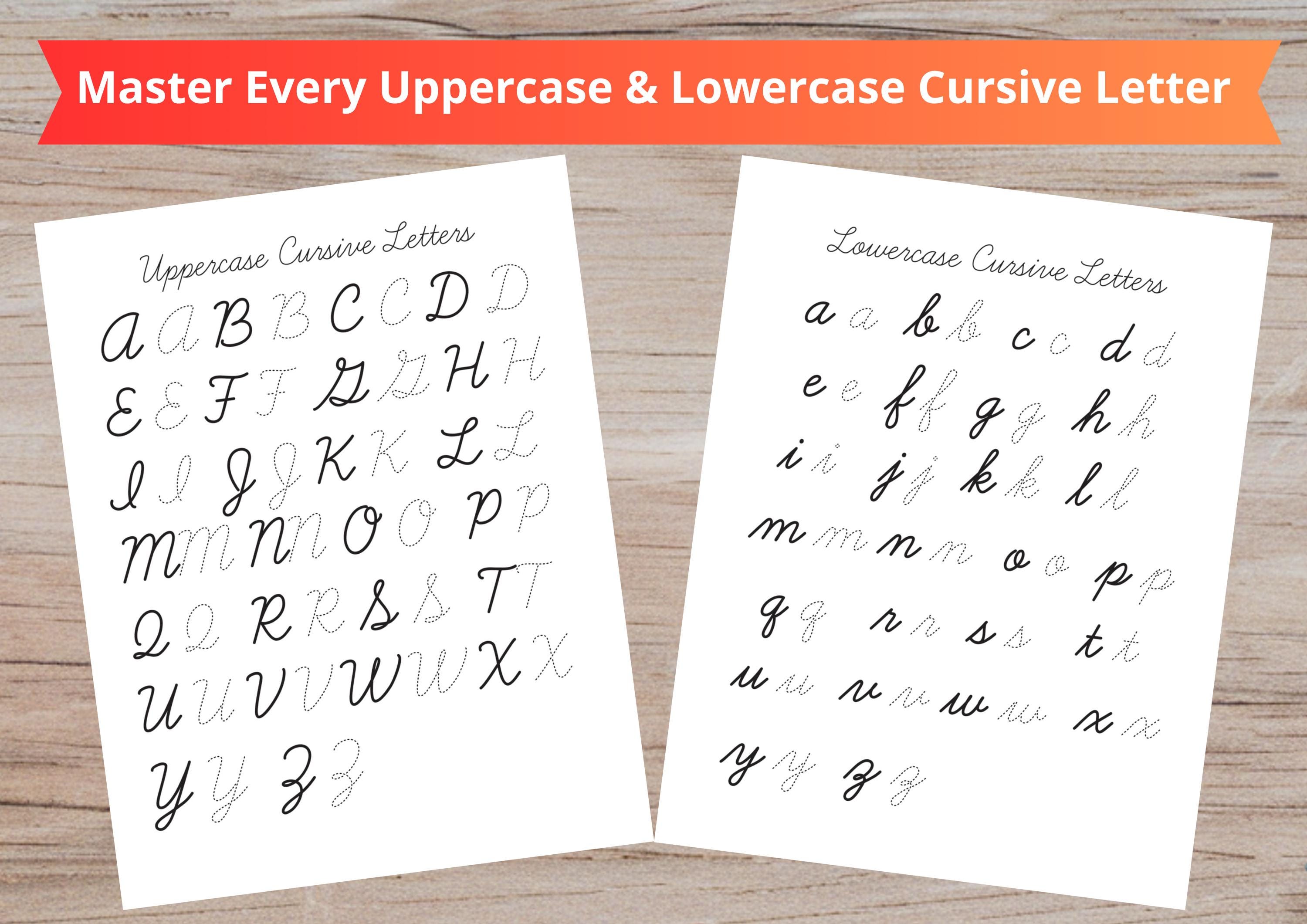 Printable Cursive Worksheets – 81 Pages for Middle School Kids, Cursive ...