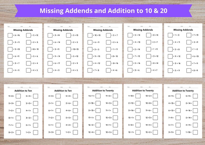 Curated visual reference: Gallery Detail: Addition And Subtraction Math Worksheets