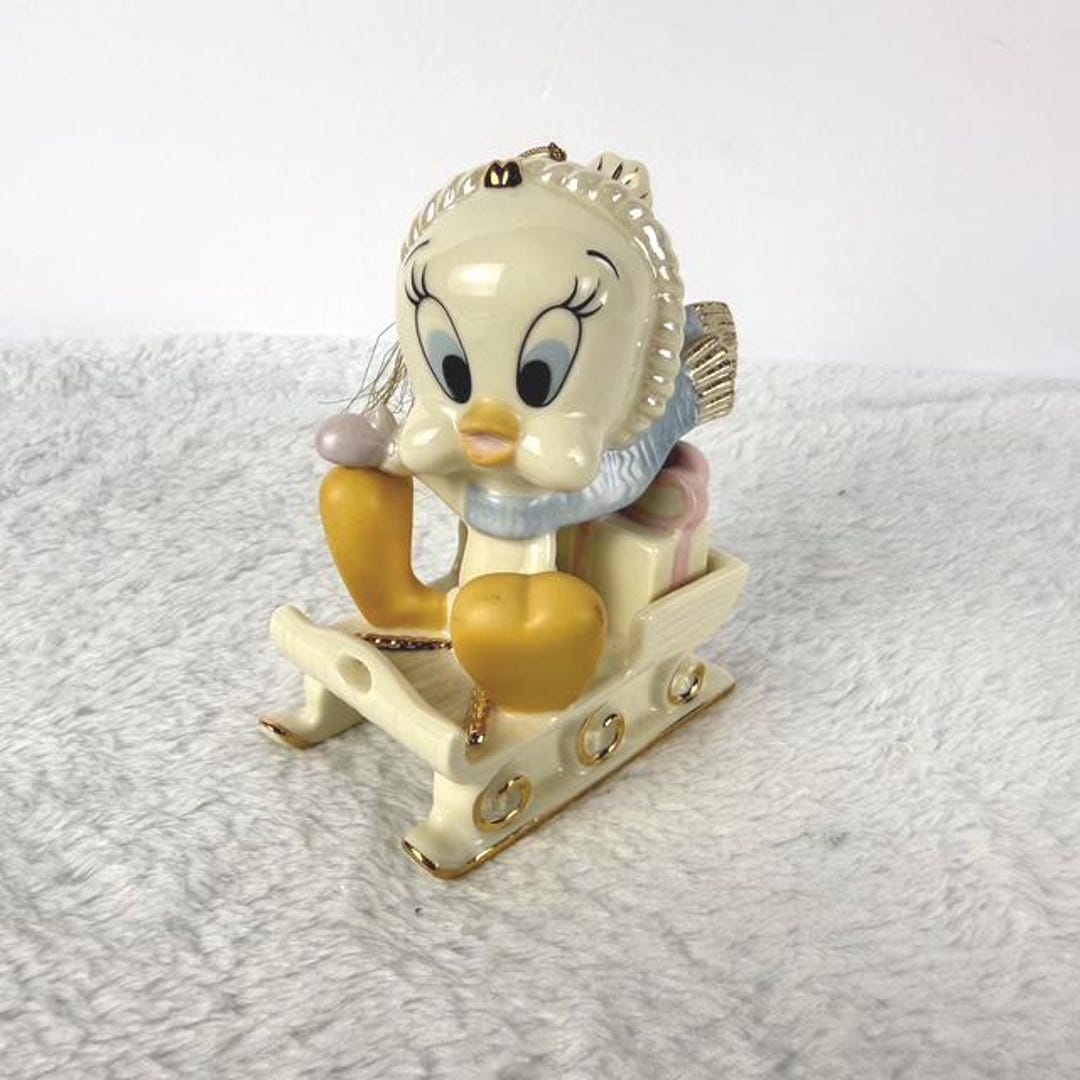 アンティーク雑貨 Tweety Lenox Tweety Delivery Porcelain Christmas Ornament | Vintage 2000s
