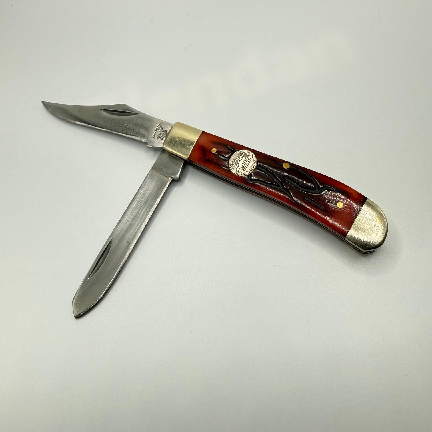 Frost Cutlery Millennium 2000 Worm Groove Pocket Knife 2 Blade 
