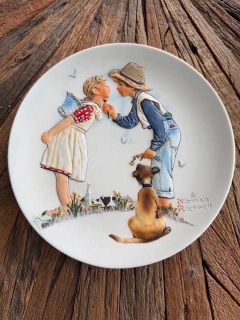 Vintage Norman Rockwell Plate, Spring: Beguiling Buttercup, 1949