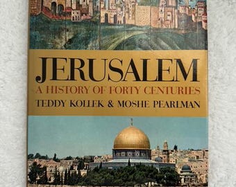 Vintage Jerusalem History Book, 1968 First Edition Hardcover