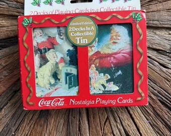 Vintage Coca-cola Santa Claus Christmas Playing Cards Limited