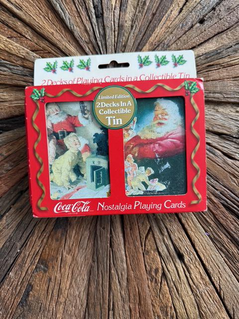 Vintage Coca-cola Santa Claus Christmas Playing Cards Limited