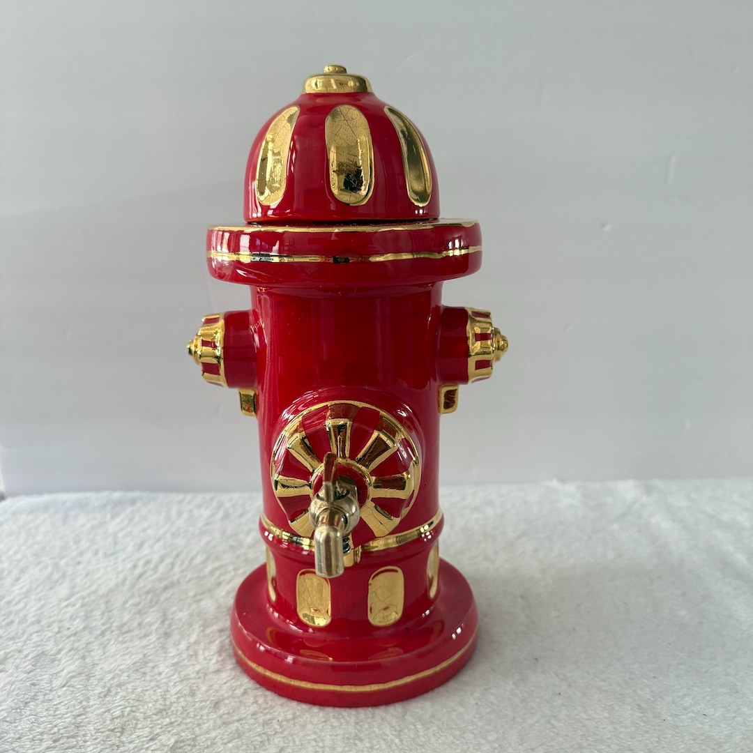 Vintage Red Fire Hydrant Decorative Display Non Working Tap 11