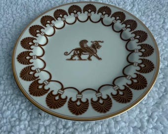Vintage Fitz & Floyd Alexandria Salad Plates: Golden Griffin
