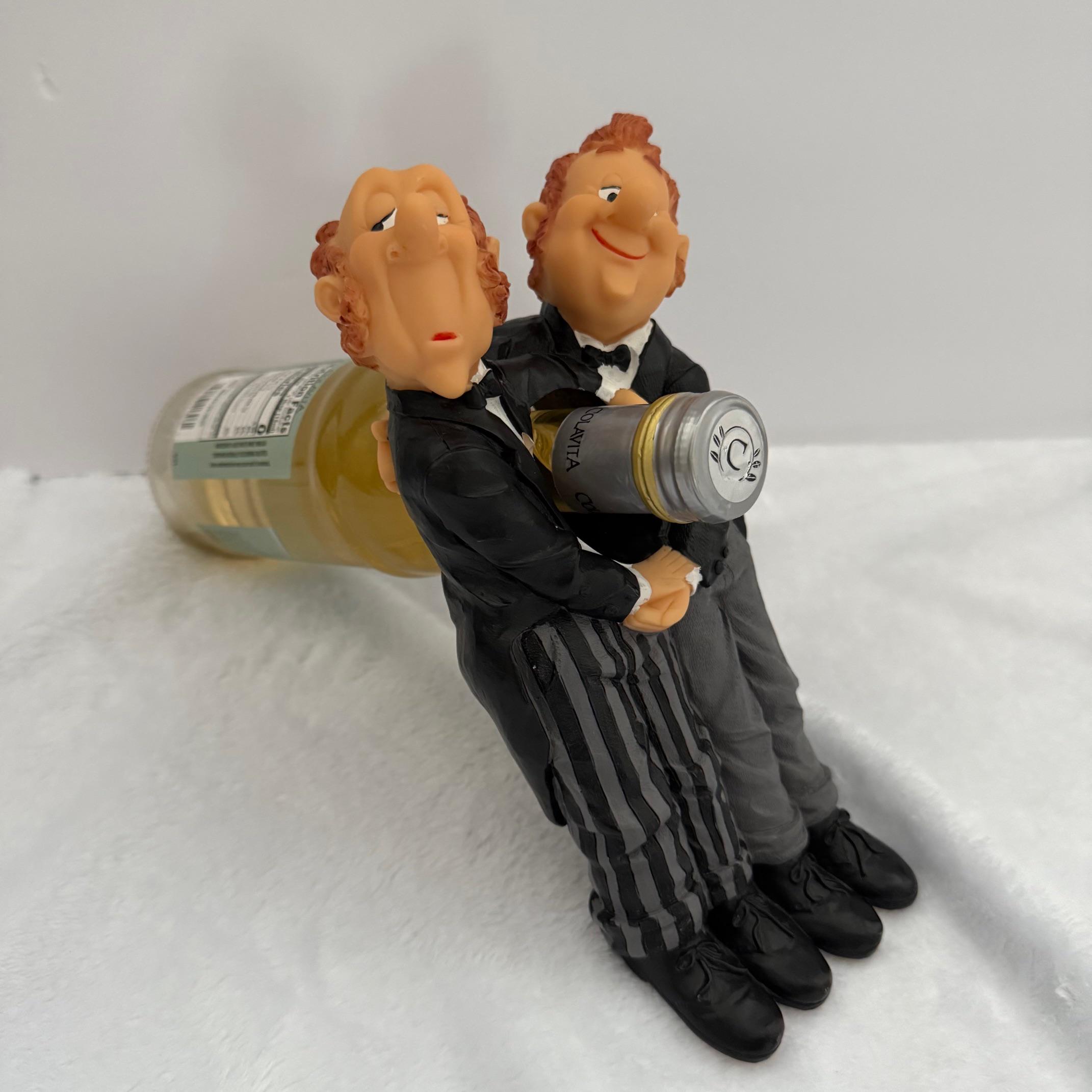 Vintage French Waiters Resin Wine Bottle Holder | Bistro Decor - Etsy