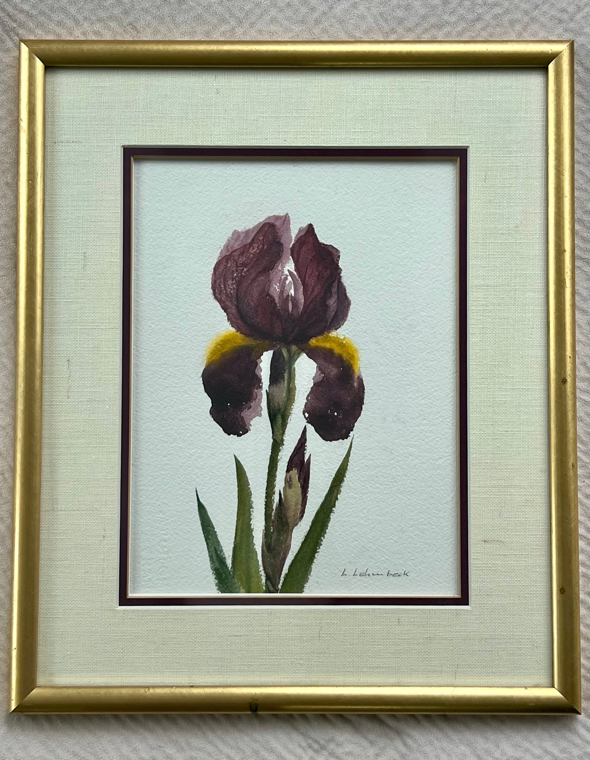 Lydia Lehmbeck Signed Framed Original Watercolor Painting