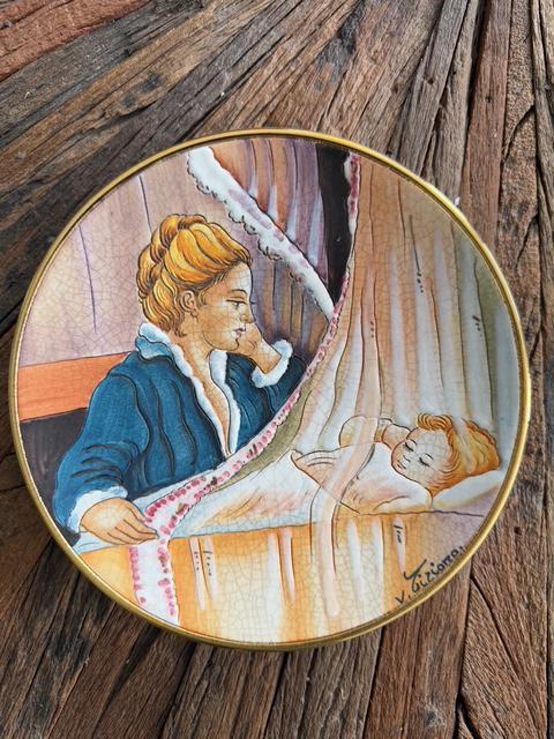 Vintage Mother's Day Plate, Veneto Flair, Tiziano Art, 1977 - Etsy