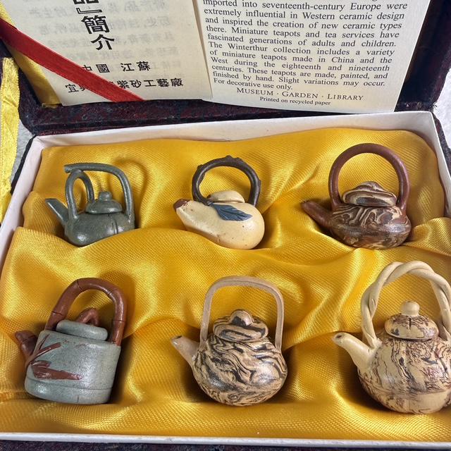Winterthur Miniature Zisha Teapots in Box Museum Collectible Set