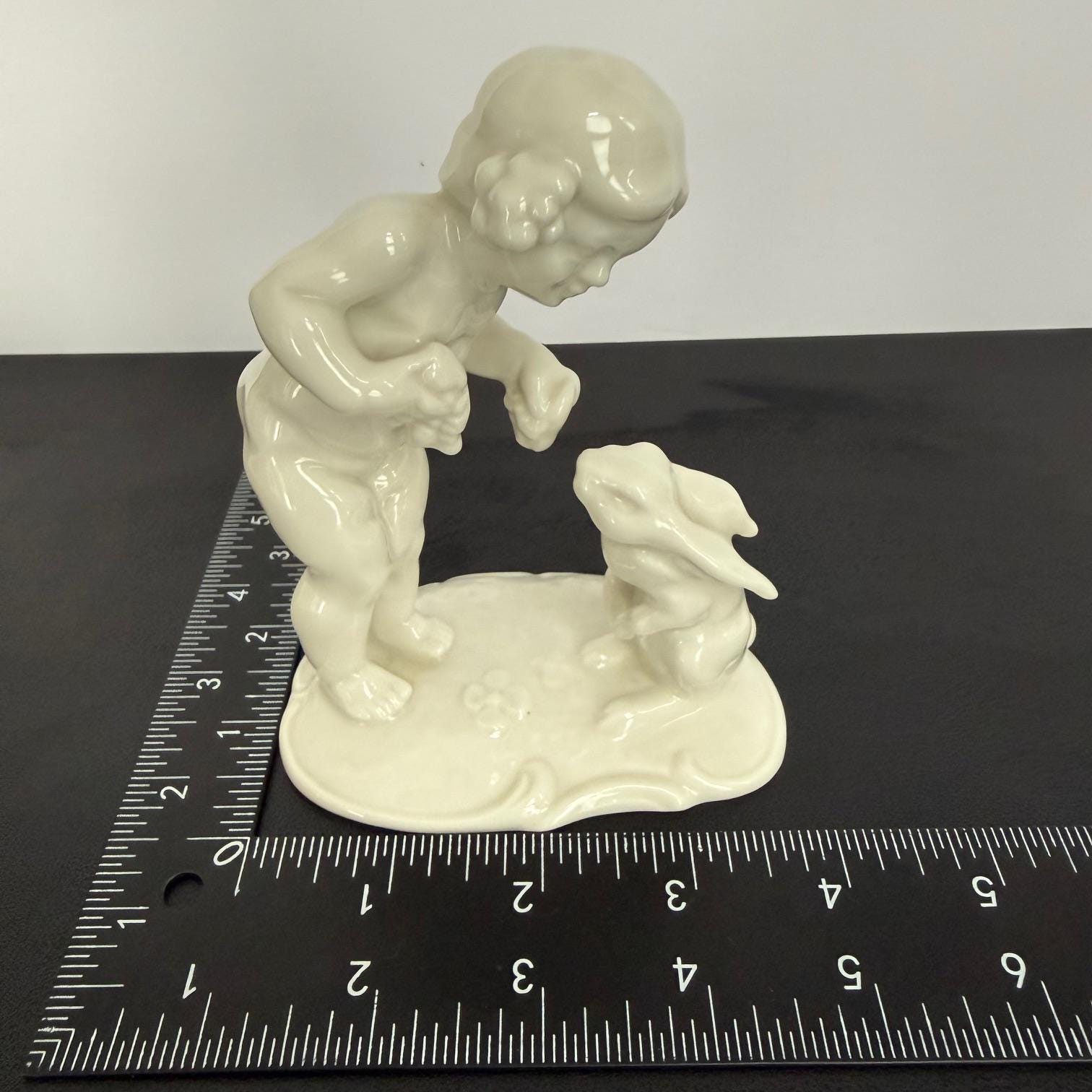 Vintage Hutschenreuther Selb Porcelain Figurine Child Feeding