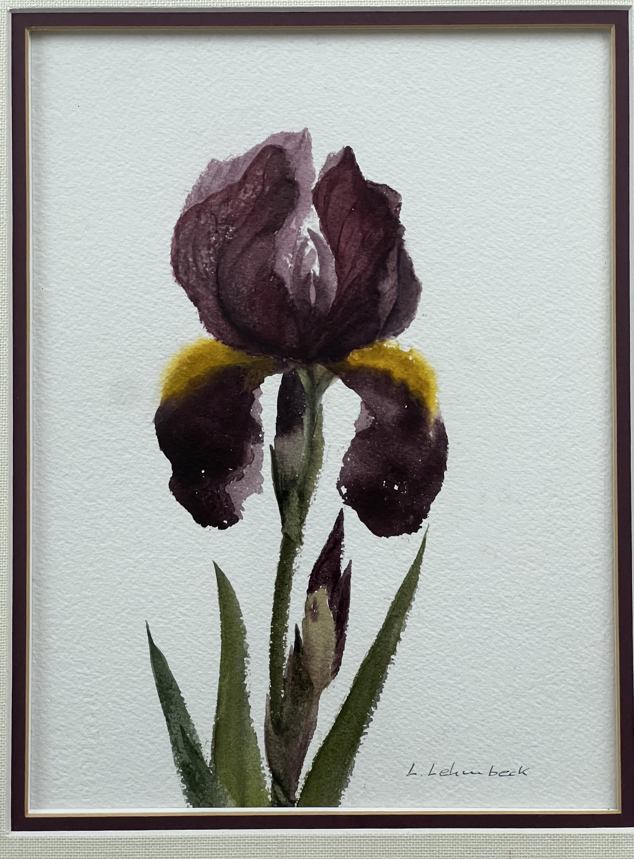 Lydia Lehmbeck Signed Framed Original Watercolor Painting