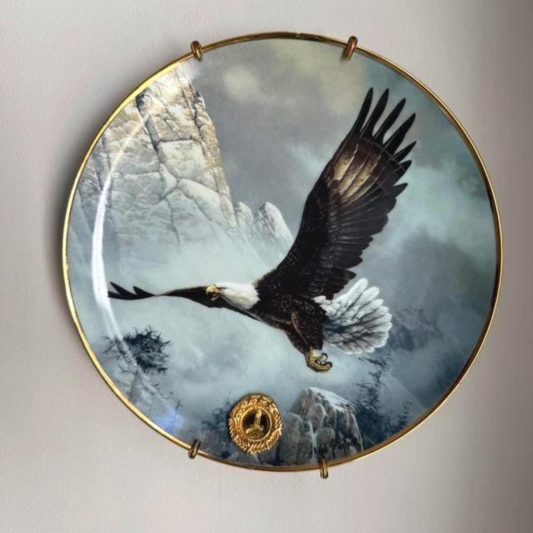 Vintage Franklin Mint Eagle Plate, Ted Blaylock Art, Decorative