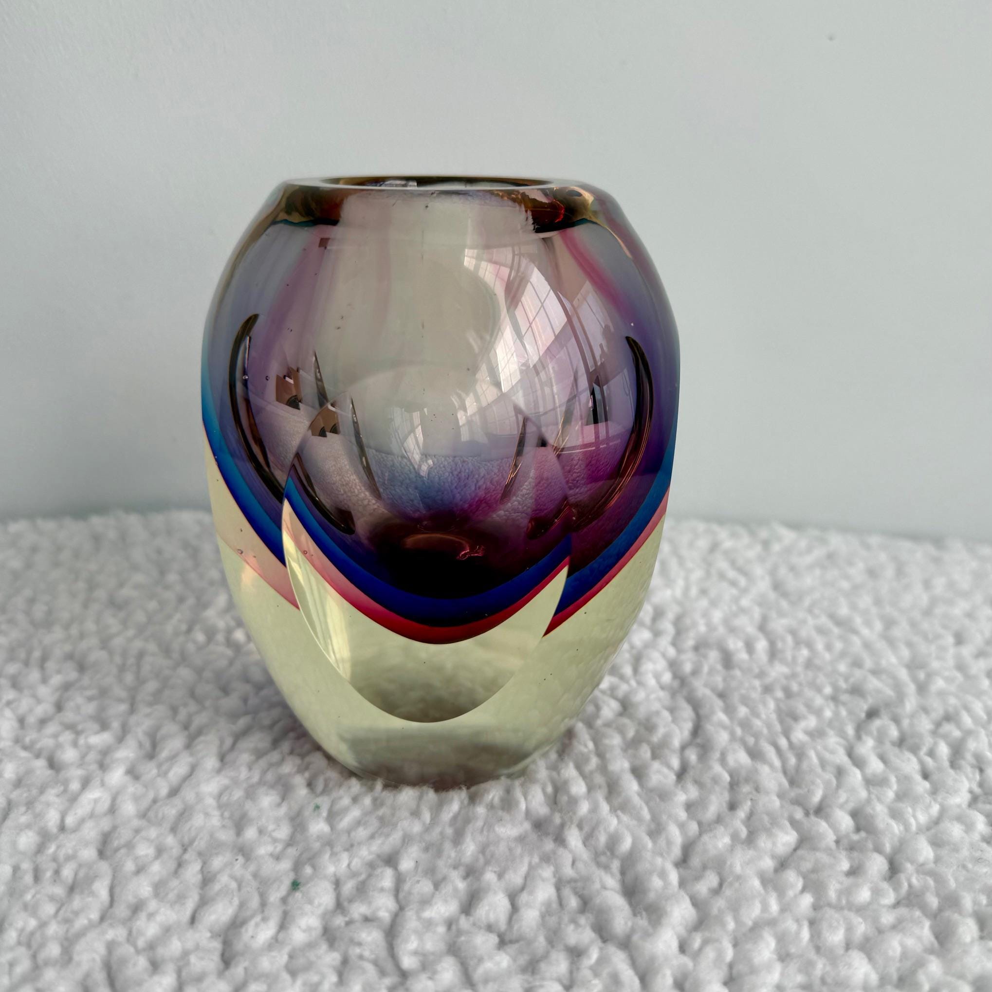 formia VETRI DI MURANO  ムラーノ Flavio Poli 162: FLAVIO POLI, Valva vase, model 9814 < Important Italian