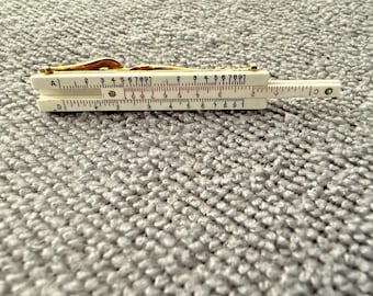 Vintage Swank Ruler Tie Bar 1.75 Inch Novelty Tie Clip