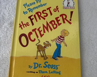 Vintage Dr Seuss Please Try to Remember the First of Octember Theo LeSieg Art Cummings