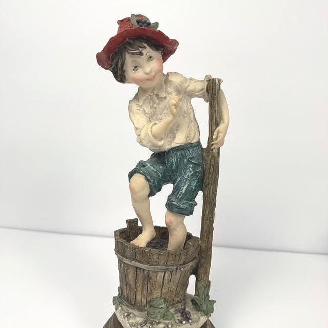 Vintage Capodimonte Giuseppe Armani Boy Stomping Grapes Figurine