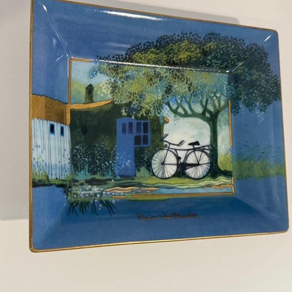 Vintage Goebel Rosina Wachtmeister Ceramic Art Tray Unter Der