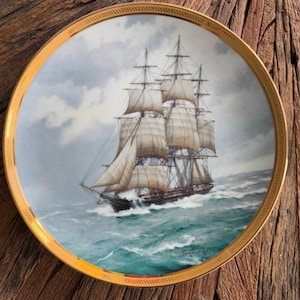 Vintage Franklin Mint &quot; Sovereign of the Seas&quot; Limited First Edition Plate &quot;The Great Ships of The Golden Age of Sail&quot; collection,