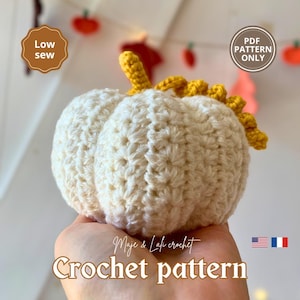 Patron Crochet Citrouille – Point Étoile – PDF Instantané / Crochet Pumpkin Pattern – Star Stitch – Instant PDF