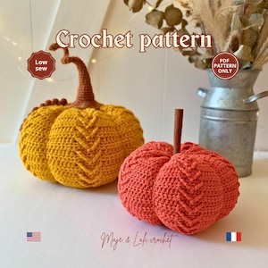 Patron Crochet PDF Citrouille | Pumpkin Crochet Pattern | Décoration Automne Crochet | Fall Home Decor | Valeria