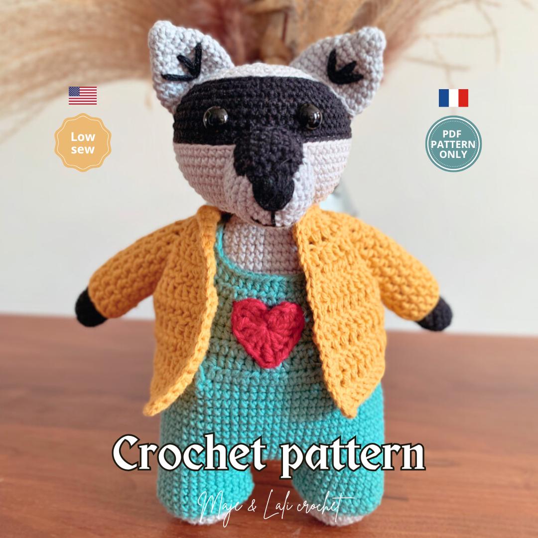 30 Raccoon Crochet Patterns for Woodland Amigurumi, Plushies, and Loveys 20 Ronaldo the Raccoon Crochet Pattern
