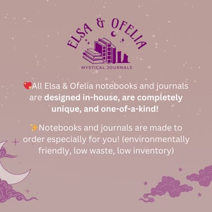 Friendship Journal, Witchy Friends Notebook, Magical Tea with Friends Diary, Crescent Moon and Stars Journal, Tea Lovers Gift For Friendship