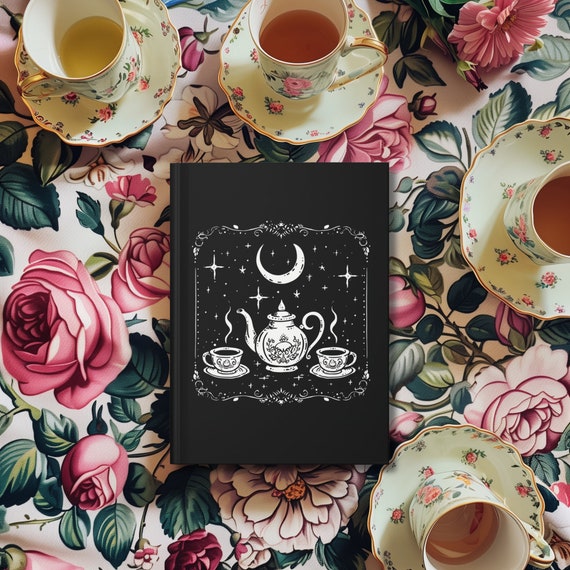 Mystical Tea Friendship Journal: Witchy Notebook, Crescent Moon & Stars
