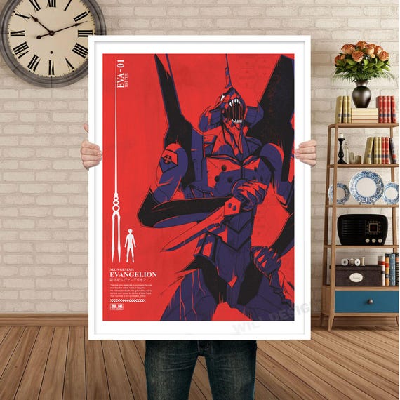 Neon Genesis Evangelion 3 Piece Wall Art Canvas / Art Prints