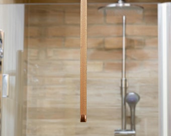 Wooden Hooks of 3 Sizes for Shower Doors I Big Towel hook for the glass of the shower cabin I Glass panel hook I Towel hanger I Shower hook