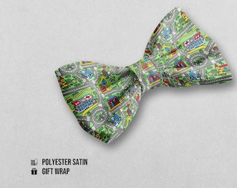 Nostalgiczna muszka na pasku - Muszka na dywanik - Prezent dla chłopaka i dziewczyny, zabawne drogi, dzieciństwo, samochody, wyścigi, mata do zabawy, mata do wyścigów drogowych, miasto