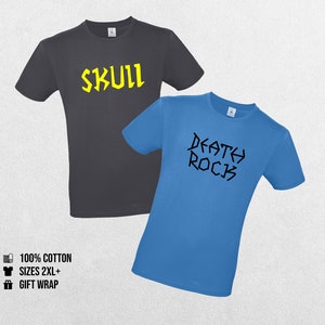 Beavis and Butthead iconisch DEATH ROCK SKULL-t-shirt - film tv-show cartoon cosplay kostuum